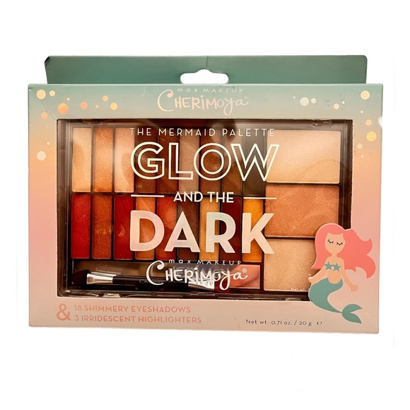 Cherimoya Mermaid Palette Glow and the Dark Max Makeup 18 Eye Shades/3 Highlight - Picture 8 of 8